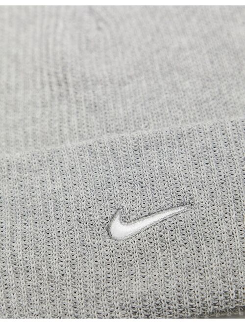 Nike Utility Swoosh beanie in gray heather