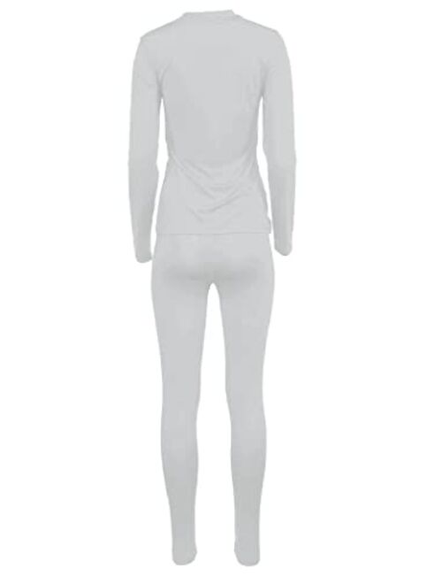 Nautica Women's Long Sleeve Long Johns Thermal Underwear Base Layer Set