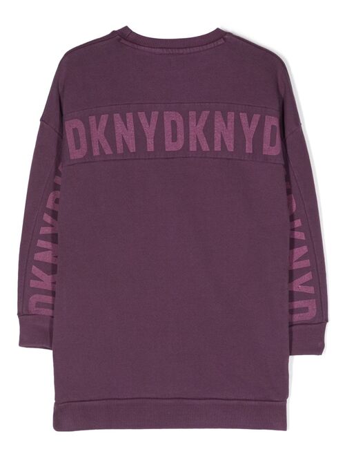 Dkny Kids logo-print sweater dress
