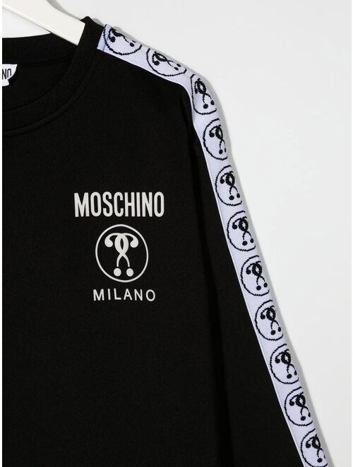 Moschino Kids logo-tape sweatshirt dress