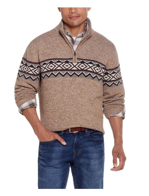 Weatherproof Vintage Men's Southwest Quarter-Zip Sweater