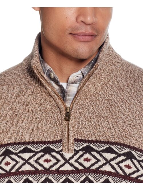 Weatherproof Vintage Men's Southwest Quarter-Zip Sweater