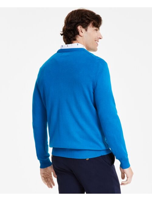 Club Room Men's Elevated Mixed Cable Long Sleeve Crewneck Sweater, Created for Macy's