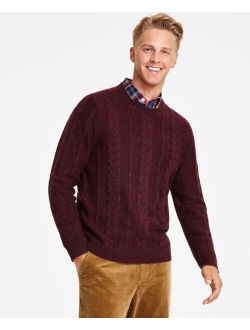 Men's Cable Knit Pullover Crewneck Sweater