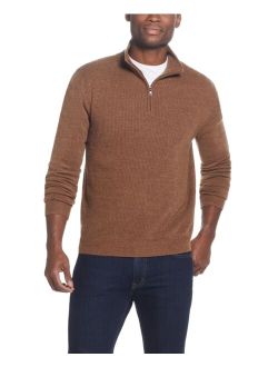 Men's Soft Touch Textured Quarter-Zip Sweater
