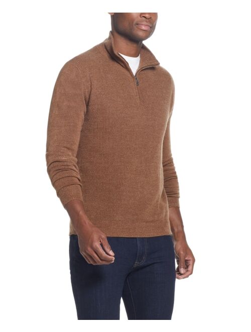 Weatherproof Vintage Men's Soft Touch Textured Quarter-Zip Sweater