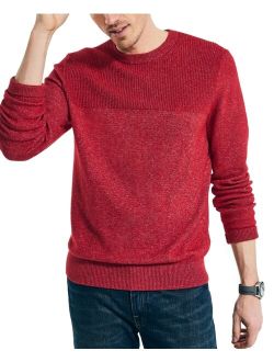 Men's Textured Knit Crewneck Sweater