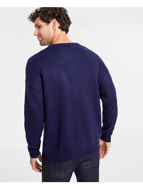 Charter Club Holiday Lane Men's Snowflake Crewneck Sweater, Created for Macy's
