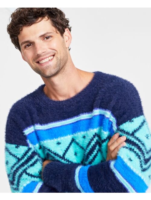 Charter Club Holiday Lane Men's Fair Isle Crewneck Long-Sleeve Sweater, Created for Macy's
