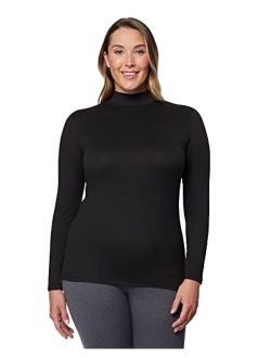 32o DEGREES 32 Degrees Women's Lightweight Baselayer Mock Top | Long Sleeve | Form Fitting | 4-Way Stretch | Thermal