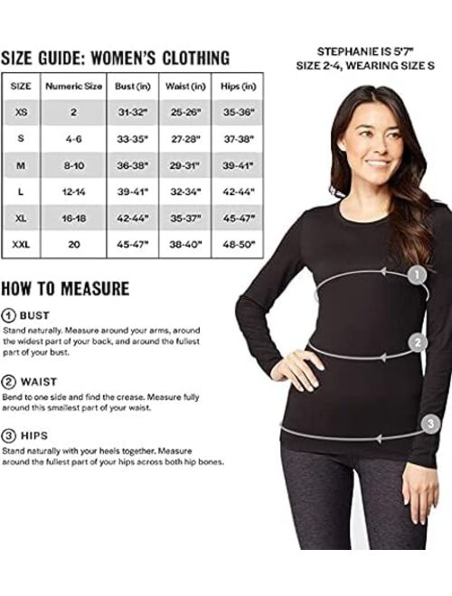 32o DEGREES 32 Degrees Women's Lightweight Baselayer Mock Top | Long Sleeve | Form Fitting | 4-Way Stretch | Thermal