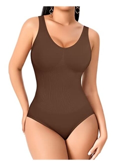 Slimming Shapewear Bodysuit for Women Tummy Control Sculpting Body Shaper Thong Bodysuit Shaping Tank Tops