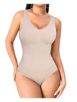 Slimming Shapewear Bodysuit for Women Tummy Control Sculpting Body Shaper Thong Bodysuit Shaping Tank Tops