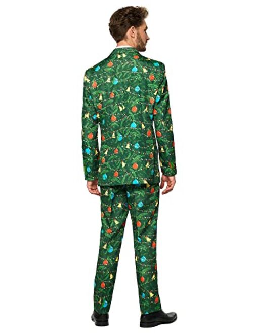 SUITMEISTER Men's Christmas Suit - Real Light Up Festive Outfit Slim Fit