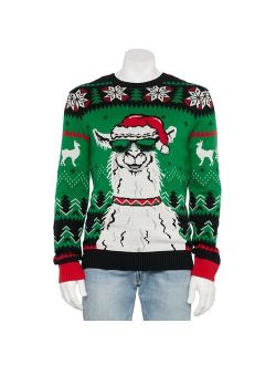 licensed character Men's Santa Llama Holiday Sweater