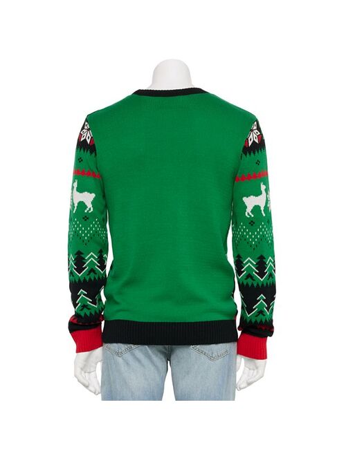 licensed character Men's Santa Llama Holiday Sweater
