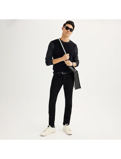 Men's Apt. 9 Merino Wool Textured Colorblock Sweater