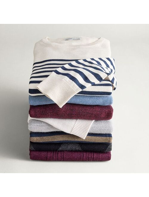 Men's Apt. 9 Merino Wool Textured Colorblock Sweater