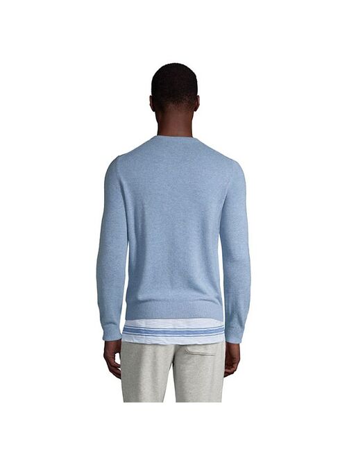 lands end Men's Lands' End Fine-Gauge Cashmere V-neck Sweater