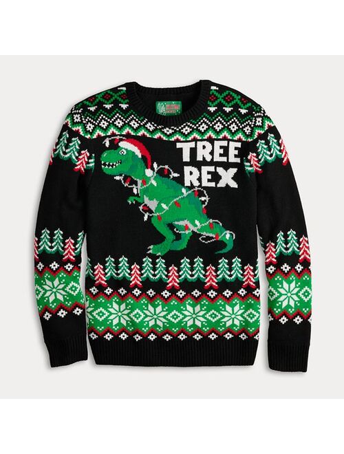 licensed character Men's Tree Rex Holiday Sweater