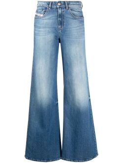 D-Akemi high-waist wide-leg jeans