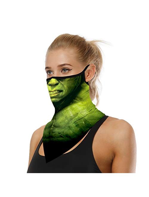 YAYOUREL Neck Gaiter Face Mask Covering Bandanas for Men Women Summer UV Face Scarf Mask Cover Facemask Balaclava Headbands