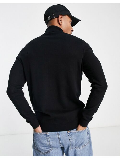New Look slim fit knit turtle neck sweater in black