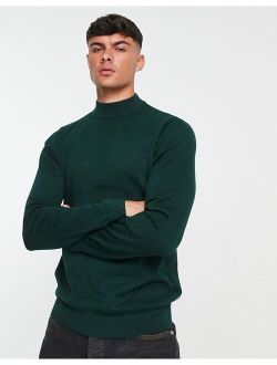 Essentials mock neck sweater in green