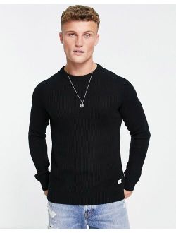 Originals ribbed sweater in black