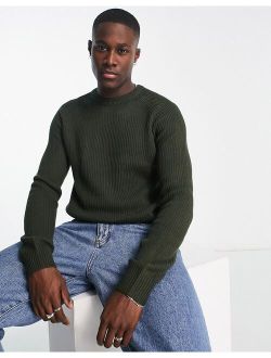 Originals ribbed sweater in khaki