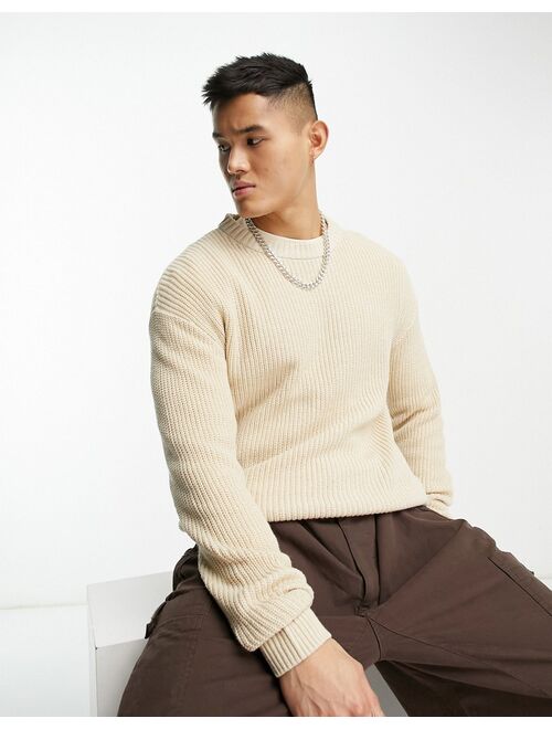 ADPT oversized ribbed sweater in oatmeal