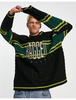 The Ragged Priest punk knitted sweater in black