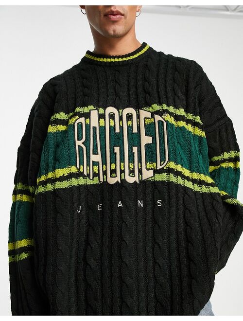 The Ragged Priest punk knitted sweater in black
