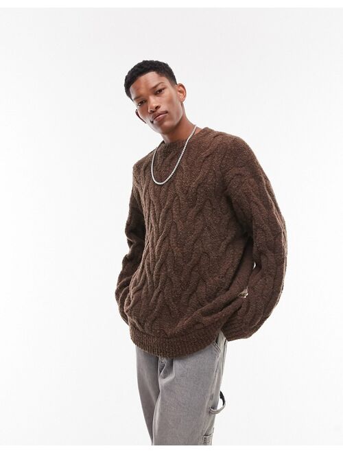 Topman sweater with enlarged cable
