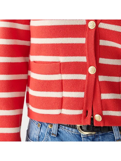 J.Crew Emilie patch-pocket sweater lady jacket in stripe