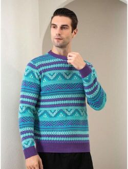 Shein Manfinity Homme Men Geo Pattern Sweater