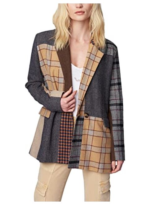 [BLANKNYC] womens Patchwork Blazer