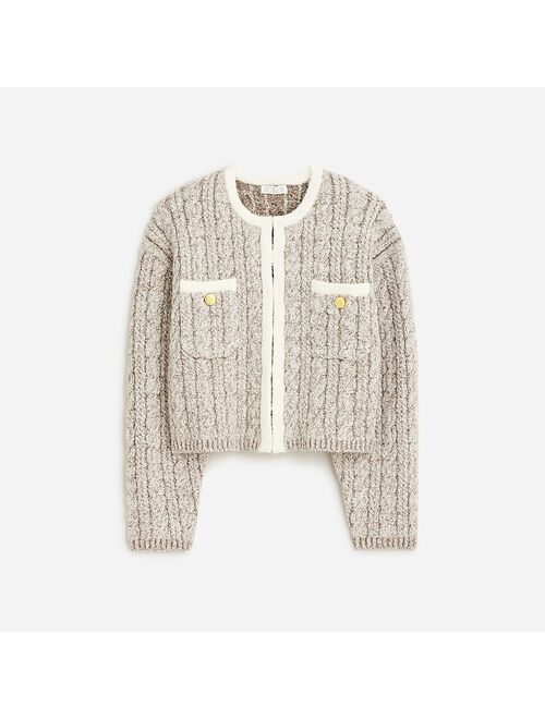 J.Crew Cable-knit sweater lady jacket