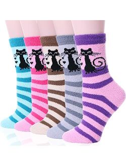 EBMORE Womens Fuzzy Socks Slipper Soft Cabin Plush Warm Fluffy Winter Sleep Cozy Adult Socks