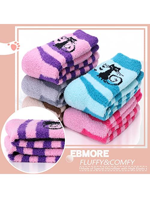 EBMORE Womens Fuzzy Socks Slipper Soft Cabin Plush Warm Fluffy Winter Sleep Cozy Adult Socks