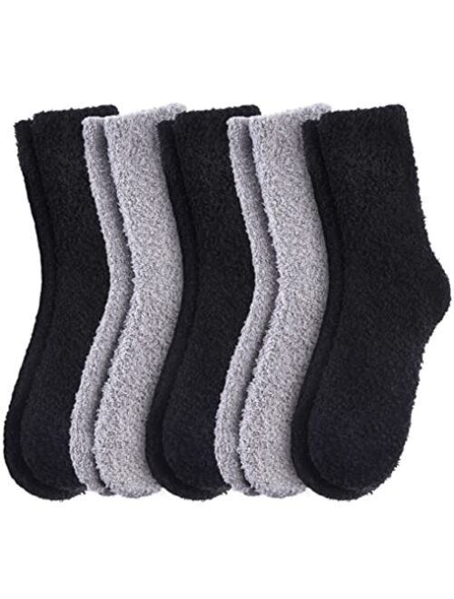 Color City Womens Fuzzy Slipper Socks Animal Soft Warm Cute Microfiber Cozy Fluffy Winter Christmas Socks