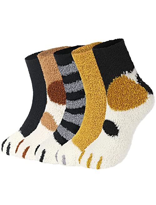 Trifabricy Fuzzy Socks for Women, Cute Winter Fluffy Socks, Warm Soft Cozy socks, Funny Novelty Socks Slipper Socks for women