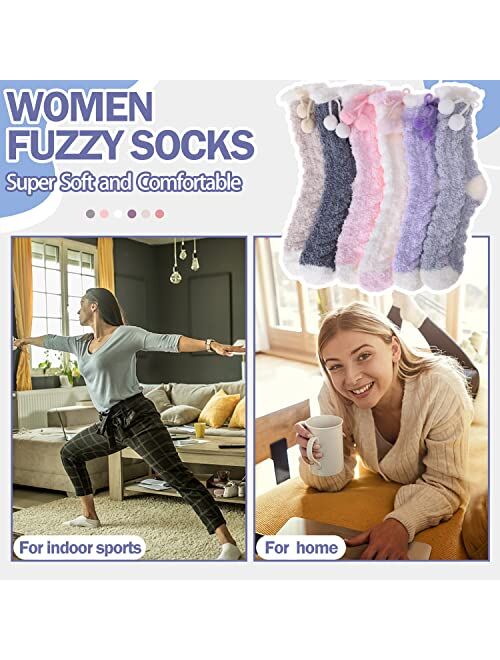 ANTSANG Womens Fuzzy Socks Slipper Winter Fluffy Comfy Cozy Socks Cabin Warm Home Socks