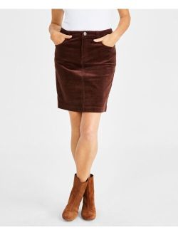STYLE & CO Women's Corduroy Back Skirt, Created for Macy's