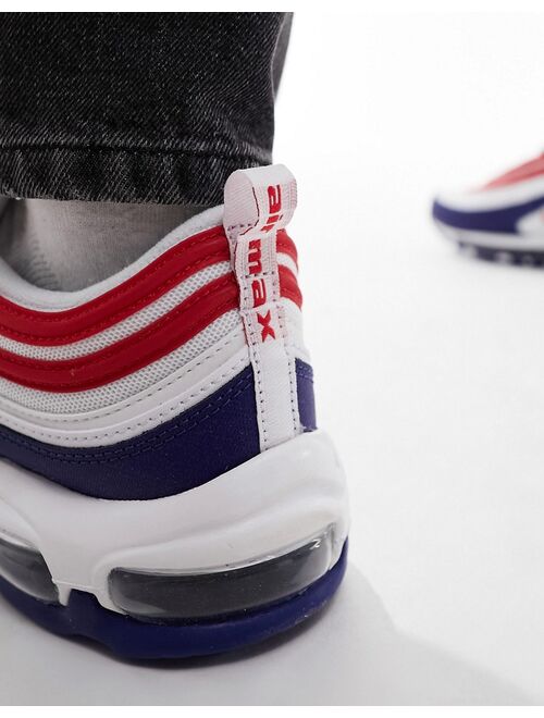 Nike Air Max 97 sneakers in blue and red