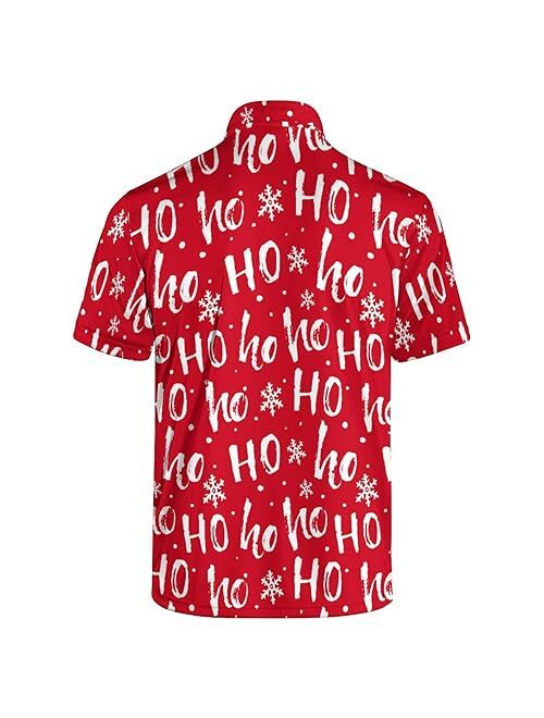 baprrjy Golf Shirt Mens Polo Shirts Short Sleeve Funny Golf Shirt for Men Dry Fit Hawaiian Golf Polo Shirts