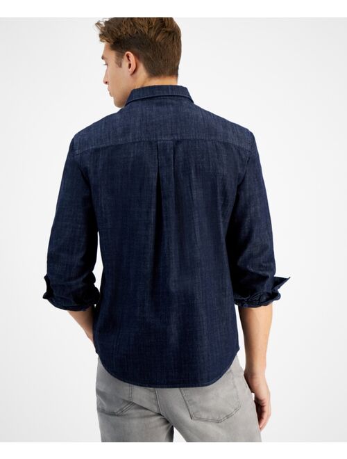 AND NOW THIS Men's Lightweight Denim Shirt Jacket, Created for Macy's