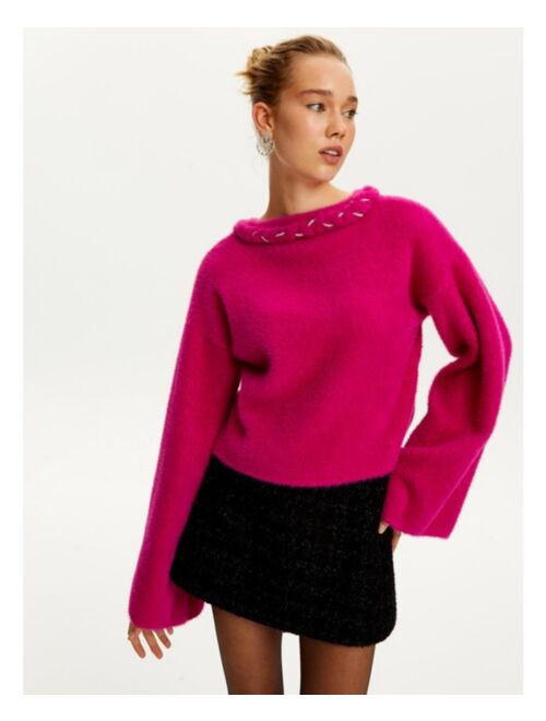 NOCTURNE Women's Embellished Knit Sweater