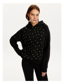 NOCTURNE Women's Studded Hoodie Sweatshirt