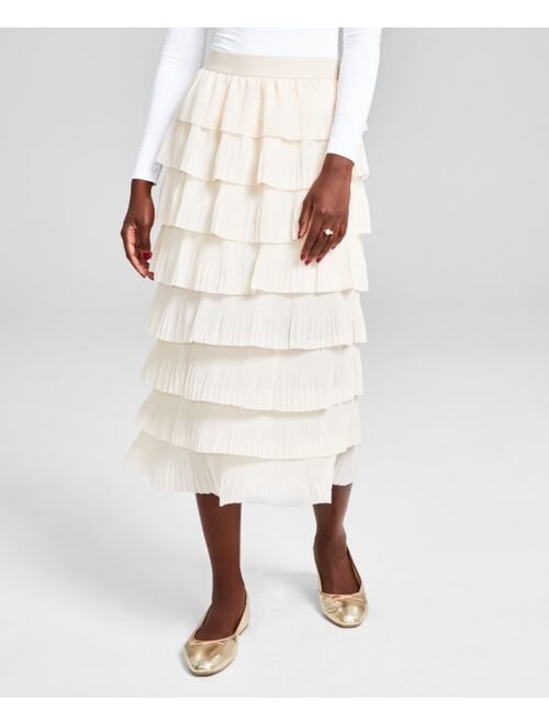 AND NOW THIS Women's Tiered Pull-On Midi Skirt, Created for Macy's